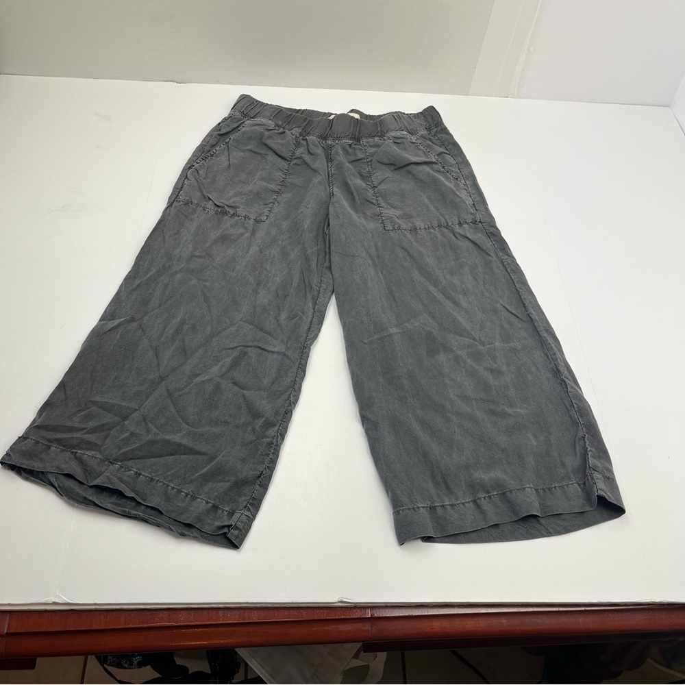 Cloth & Stone Faded Black Grey Gray Womens Wide Leg Cropped Pant Size XS *FLAW